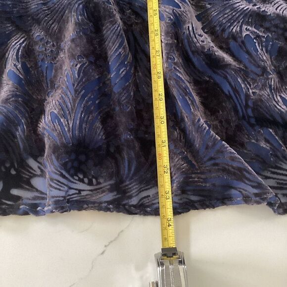 Free People Ellie Burnout Velvet Knit Dress Tunic Studded Uneck Sz m Navy - Picture 13 of 13